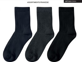 6 Pairs Of Socks Short Women&#39;s Virtus Calze Warm Cotton Solid Colour V1201 - £11.98 GBP