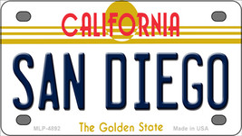 San Diego California Golden Novelty Mini Metal License Plate Tag - £11.95 GBP