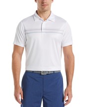 PGATour Men&#39;s Chest Stripe Short Sleeve Golf Polo White Multi-2XL - £15.93 GBP