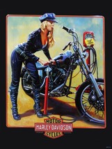 Pump It Up Babe Fixing a Flat Harley-Davidson Metal Sign - $39.95