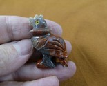 Y-BIR-VUL-7) red Vulture Buzzard carving Figurine soapstone Peru scaveng... - $8.59