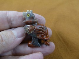 Y-BIR-VUL-7) red Vulture Buzzard carving Figurine soapstone Peru scaveng... - $8.59