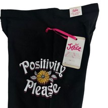 justice positivity please black leggings Size XL (16-18) - $19.79
