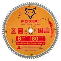 Foxbc 8-1/4 Inch Metal Cutting Table Saw Blade 80-Tooth Tcg For, Inch Arbor - $35.96