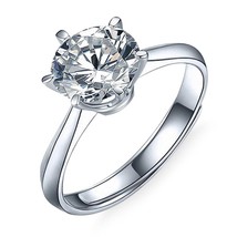 Lowest Price In Stock Jewelry Ready Rings Moissanite 1ct 6.5mm Round Cut 925 Sil - £36.89 GBP