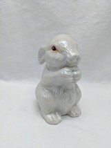 White Ceramic Easter Bunny Figure 5&quot; - £28.02 GBP