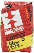Equal Exchange Organic Coffee Love Buzz 10 oz. Packaged Whole Bean - £16.40 GBP