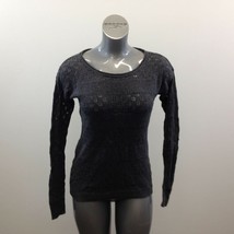 DKNY Open Weave Pullover Sweater Women&#39;s size Small Gray Cotton Blend   - $150.53 MXN