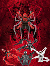 Marvel Super Heroes Spider Man Riot Venom Custom 5 Minifigures Set - £11.76 GBP