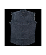Mens Cutoffs Charcoal Acid Wash Shirt - $123.24