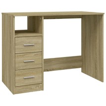Modern Wooden Home Office Computer Desk Laptop Table With 3 Storage Draw... - £76.44 GBP+
