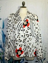 Vintage Pierre Lamonte Sissies Satin Long Sleeve Button Up Shirt Size L ... - $29.70