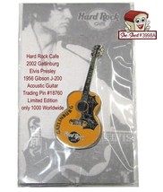 Hard Rock Cafe Gatlinburg Elvis Presley 56 Gibson J200 Acoustic Guitar Pin 18760 - $24.95