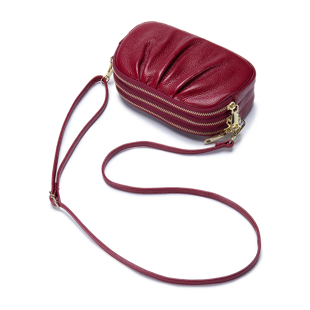 Genuine Leather One Shoulder Bag Women Fashion Crossbody Bag Designer Sm... - $32.33
