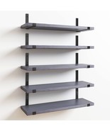 Fixwal Floating Shelves, Width 4.7 Inches Wall Shelves Set Of 5, Rustic,... - £31.45 GBP