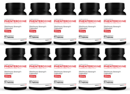 10 Pack Phenterdrine, fórmula termogénica para quemar grasa-60 Cápsulas x10 - $277.19