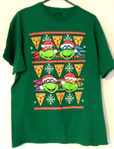 Teenage Mutant Ninja Turtles t-shirt size L Christmas theme 100% cotton ... - £7.87 GBP