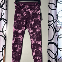 PBX Pro floral, athletic leggings, size medium, 7/8 new - £10.59 GBP