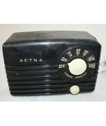Aetna Walgreens Brown Swirl Bakelite Tube Radio ~ 1940&#39;s Deco ~ For Rest... - $188.20 CAD