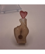 Heart in hand resin clip-on charm - mbarnes productions - Tan With Pink ... - $171.35 MXN