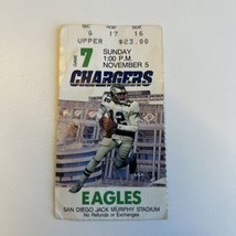 11/5/1989 HOF Reggie White NFL ticket Philadelphia Eagles @ San Diego Chargers - £19.93 GBP
