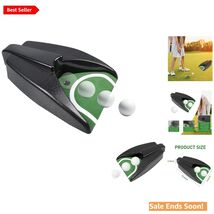 Golf Ball Return Putting Unit for Indoor Practice Black and Green Compac... - $32.62