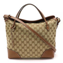 Gucci GG Canvas Brie Leather Handbag 2WAY - £1,249.89 GBP
