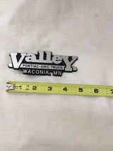 VALLEY PONTIAC-GMC TRUCK WACONIA  vintage Car Dealer Plastic Emblem Badg... - $29.99