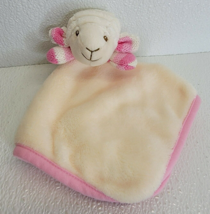Evergreen Enterprises White Pink Knit Soft Lamb Cream Lovey Security Bla... - $217.18 MXN