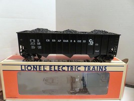 Lionel Trains 17128 Chesapeake &amp; Ohio HOPPER- Stnd &#39;o&#39; -LN- Bxd - B12 - $53.89