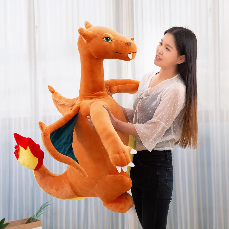 Big Size Pokemon Charizard Dragonite Anime Figures Doll Stuffed Animals Plush - £16.64 GBP+