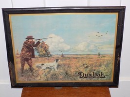 Vintage Utica Duxbak Corp Metal Over Cardboard Store Sign - $143.55