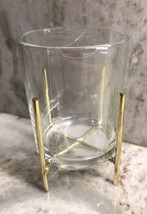 MULTI-PURPOSE VASE W/GOLD STAND-  5 Inches Tall 3 Inches Diameter - £14.32 GBP