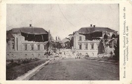 UNDB Postcard CA F001 Ruins Gymnasium Stanford University After Earthquake 1906 - £11.10 GBP