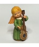 Anri Angel Playing Cello Vintage Painted Wood Figurine Italy - $369.07 MXN