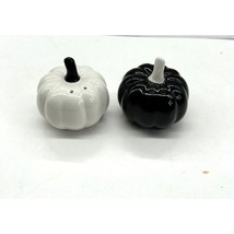 Halloween Black &amp; White Salt &amp; Pepper Pumpkin Table Home Decorations 2 1... - $13.99
