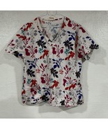 ICU By Barco Multicolor Floral Scrub Top Sz Large - £6.64 GBP