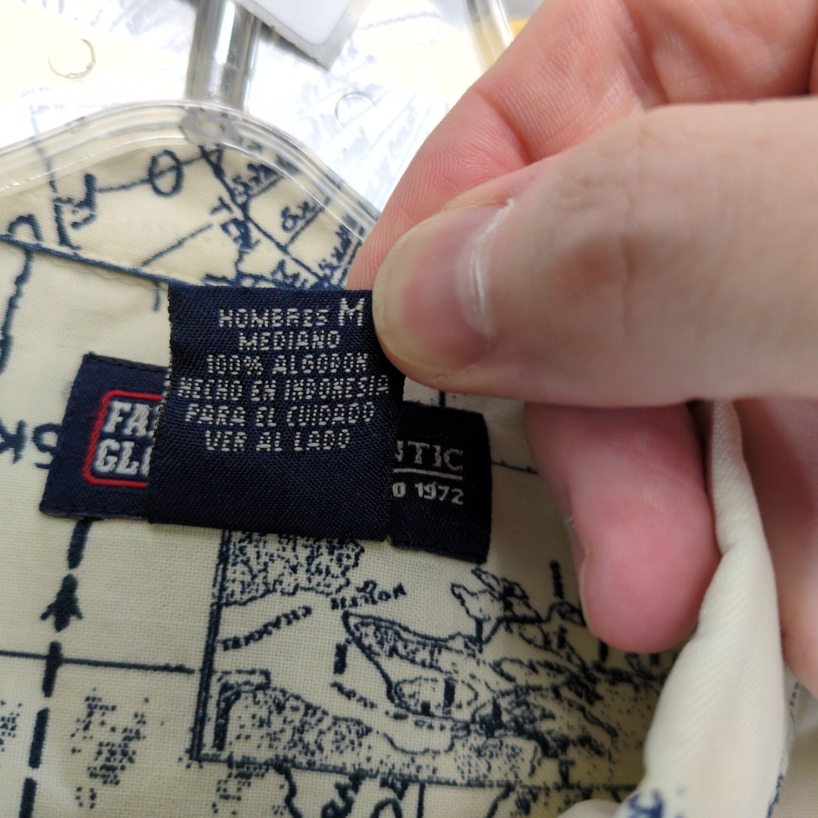 Vtg Faded Glory Nautical Sailing Ships Shirt Men's M Button Down Cotton Coastal Item image 4
