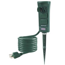 6-Outlet Outdoor Yard Power Stake With Weatherproof Cover And On/Off Swi... - $39.99
