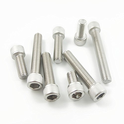 Bluemoona 5 Pcs - 304 M12 Metric Thread Stainless Steel Button Head Hex Socket C