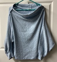 Umgree Long Sleeved Boatneck Knit Top Womens Size Small Light Blue Raw Seams - £10.98 GBP