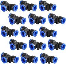 5 PCS, Push In Pneumatic Quick Connect Fittings, Equal Tee 12mm OD - $15.61