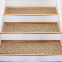 Stain-Resistant 8" x 30" Non-Slip Carpet Stair Treads for Families &amp; Pets - $84.10