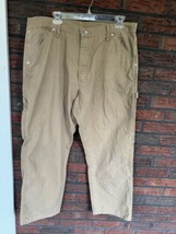 Carpenter Khaki Pants 36 x 30 Work Utility Jeans 7 Pocket Hammer Loop Wrangler - $18.05