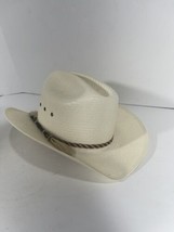 Bailey U-Rollit Shantung White Panama Cowboy Hat Size 7 Vintage USA  Check Picts - £38.44 GBP