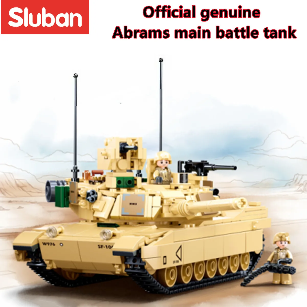 Sluban Building Block Toys Army Model M1A2 Sep V2 Abrams 781PCS Bricks B0892 - £41.13 GBP