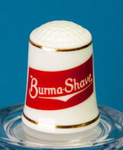 Franklin Mint Country Store Thimble Burma Shave Advertising Porcelain No... - £4.71 GBP