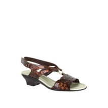Easy Street Excite Dress Sandals - Tortoise, Size 5.5 - £29.28 GBP