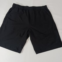 Gerry Elastic Waist Men&#39;s Black Pull-On Shorts Measured Size (34×10) - $16.82