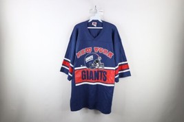 Vintage 90s Mens XL Spell Out New York Giants Football Jersey T-Shirt Blue USA - £47.29 GBP